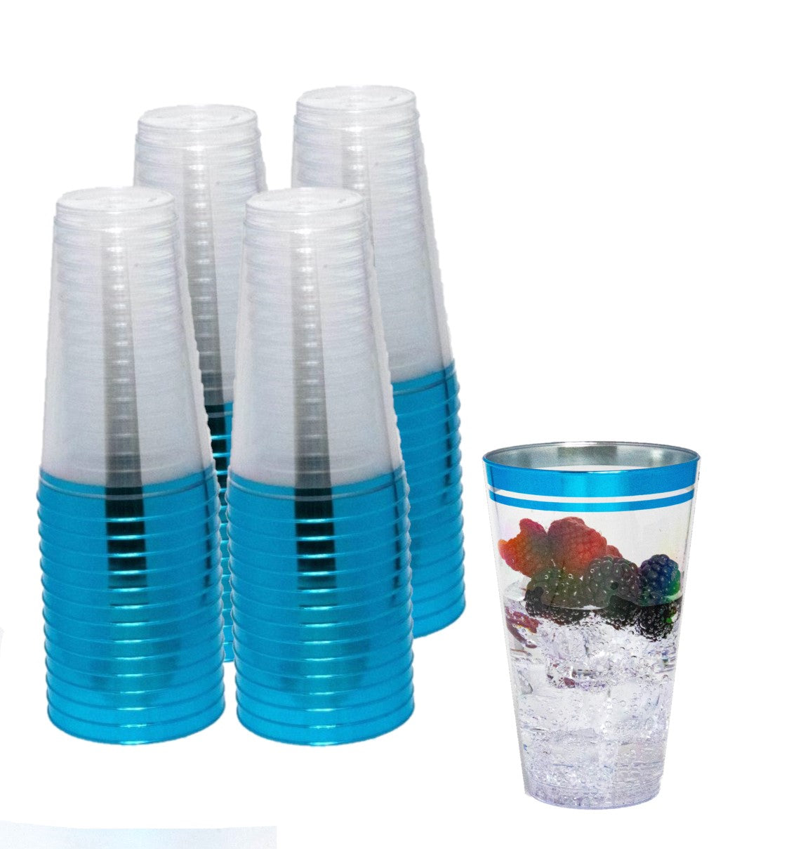 Perfect Settings Tableware Disposable Plastic Cups for 110 Guests