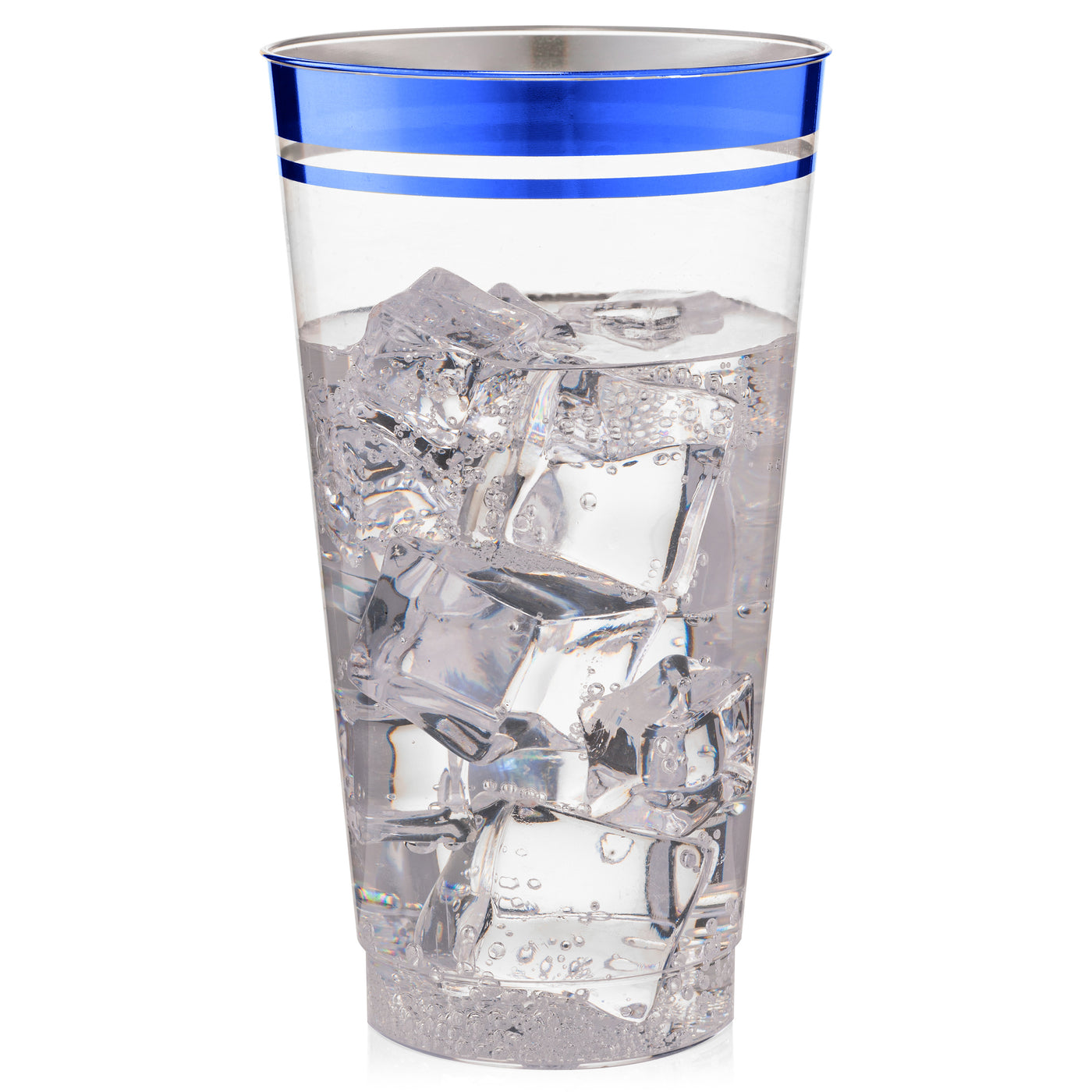Disposable Plastic Cups, Royal Blue Colored Plastic Cups, 18-Ounce